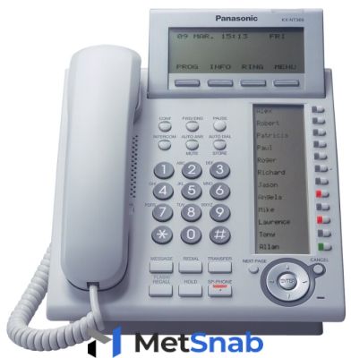 VoIP-телефон Panasonic KX-NT366 белый