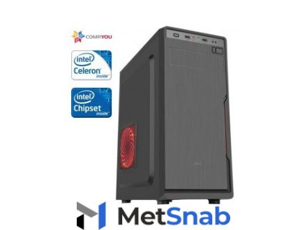 Системный блок офисный ПК CompYou Office W170 (Intel Celeron-J3355 2.5GHz, 2Gb DDR3, 1000Gb, DVD-RW, 450W, Без ОС, CY.636183.W170)