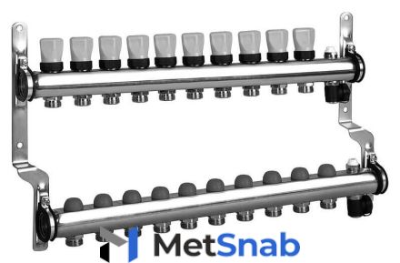 Коллектор распределительный Meibes 1 на 10 контуров, с термовставками RW 1794130"