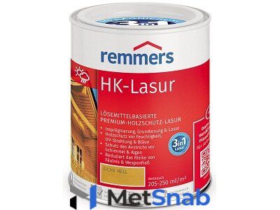 Remmers Лазурь защитная для деревянных фасадов Реммерс / Remmers HK-Lasur (Цвет-Пиния / Pinie Объём-20 л.)