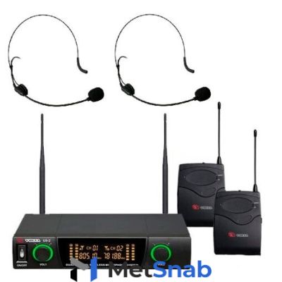 VOLTA US-2H (520.10/725.8) Микрофонная радиосистема с двумя головными микрофонами