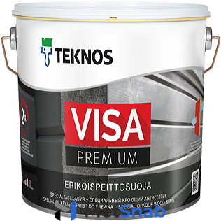 Специальный Кроющий Антисептик Teknos Visa Premium 9л Гибридный, Белый для Наружных Работ по Дереву