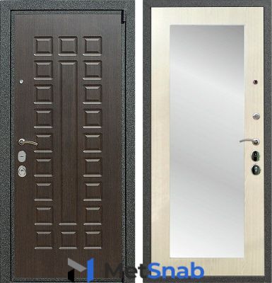 Входная дверь Армада 4А Mottura с Зеркалом Пастораль (Венге / Лиственница беж)