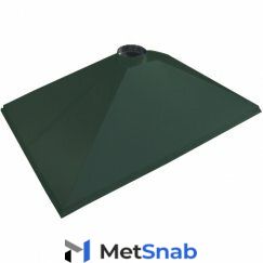 Зонты вытяжные из окрашенной стали Гамарт звок 900х2400х400 h купольный 0,7 зеленый