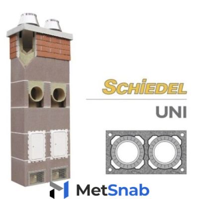 Schiedel Комплект двухходовой Шидель UNI D=1820, 11 п.м без вентиляции